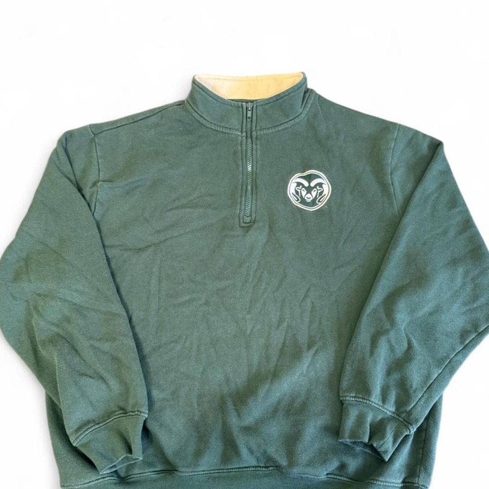 Colorado state rams Colosseum Men's Green 1/4 Zip Sweatshirt Size XL